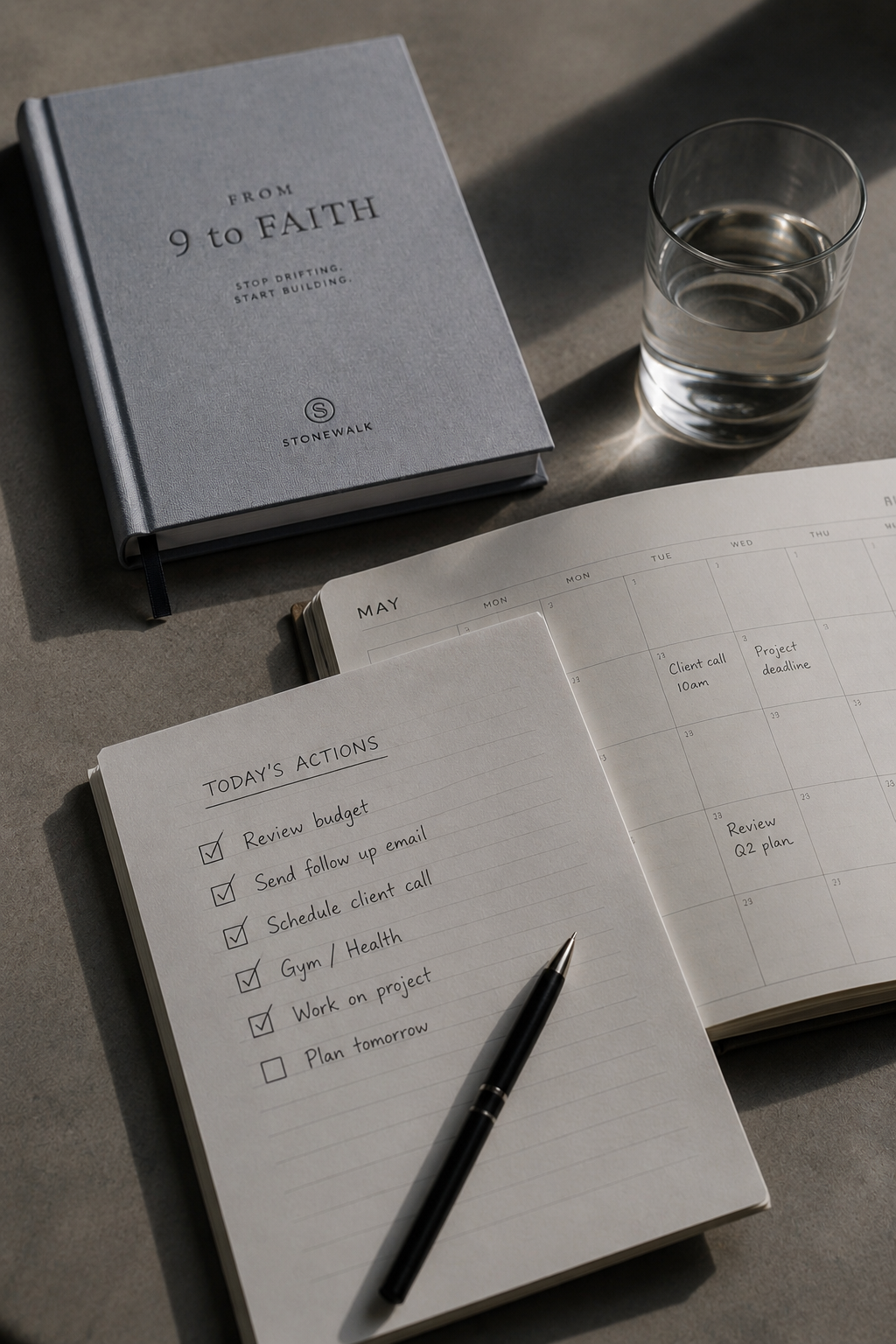 Journal with completed actions and execution evidence